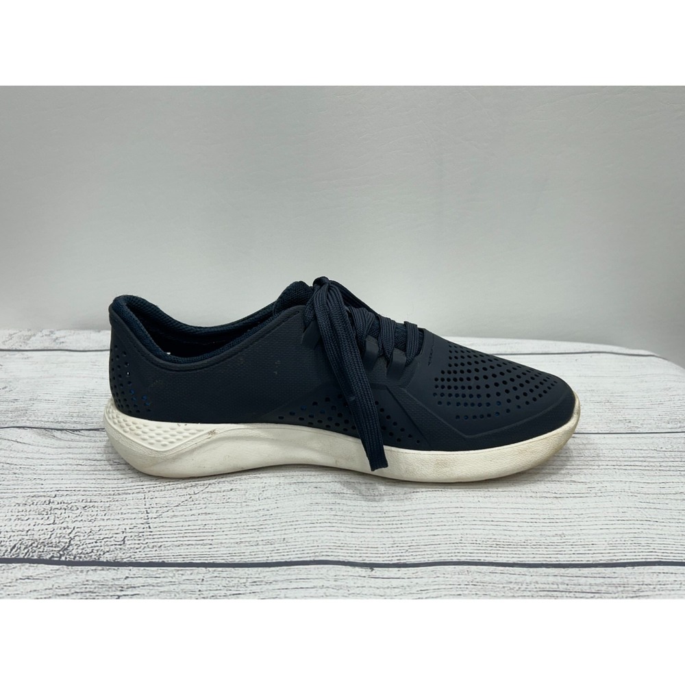 Crocs Lite‎ Ride Pacer Mens Navy Breathable Lace Up Sneakers Shoe Size 7